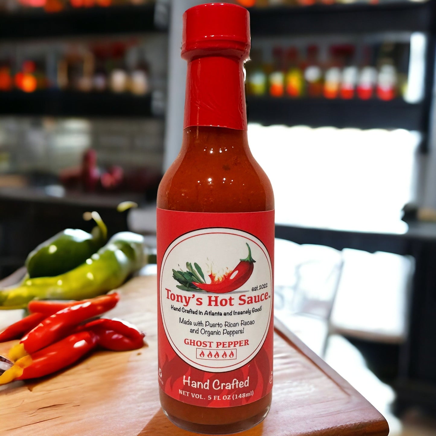 Tony's Handcrafted "Ghost Pepper" Hot Sauce 5 oz