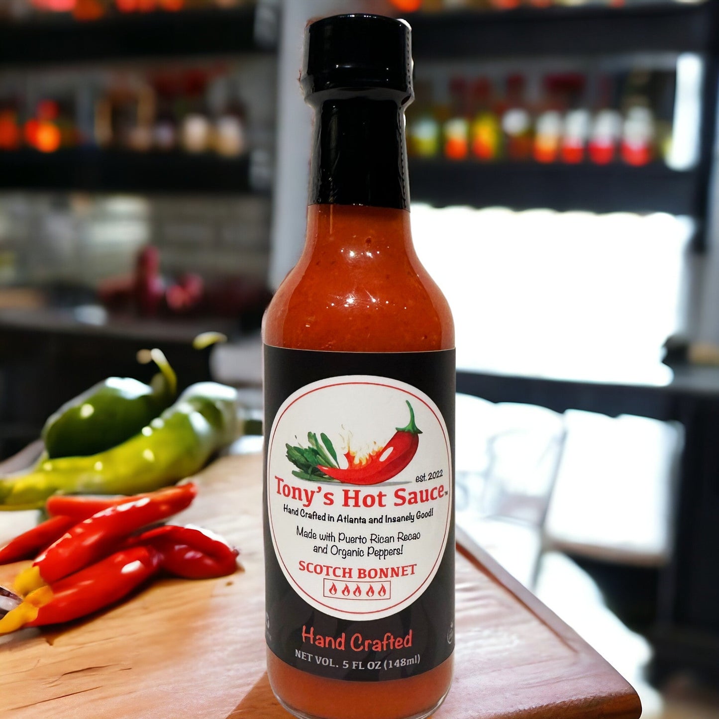 Tony's Handcrafted  "Scotch Bonnet"  Hot Sauce 5 Oz
