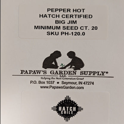 Hatch Cert. Big Jim Chile Hot Pepper Seeds