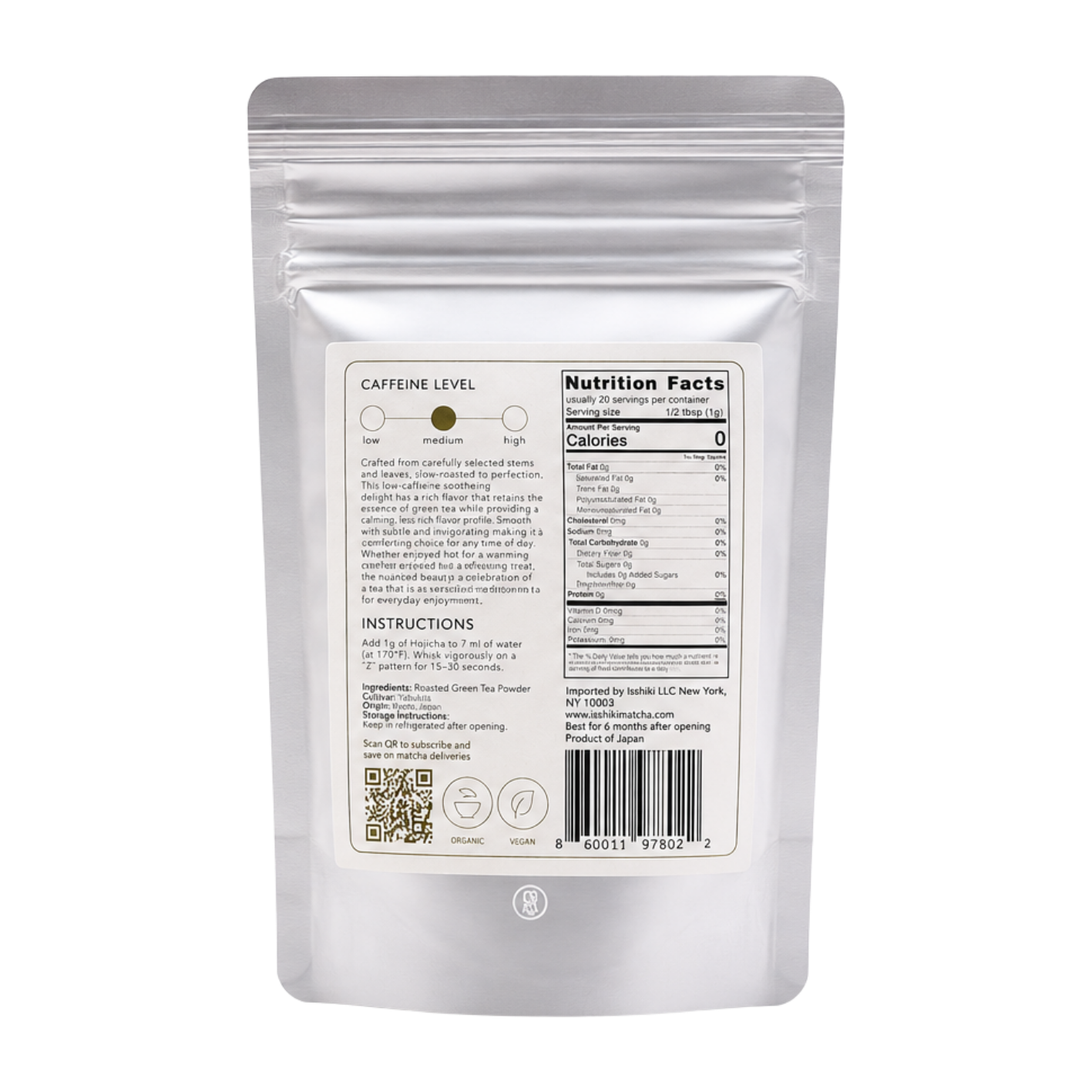Hojicha Roasted Green Tea Powder, Tea from isshiki matcha