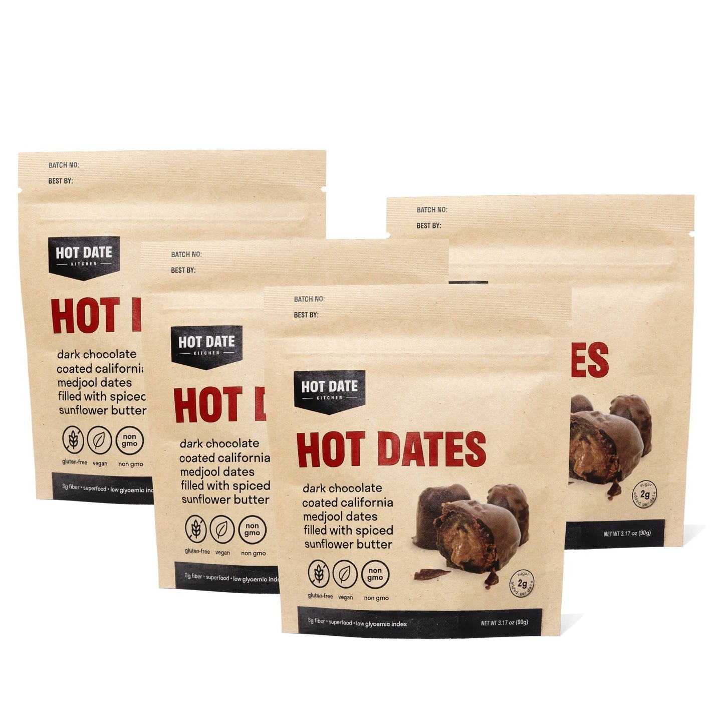 Hot Dates - Four Pack (3 dates per pouch)