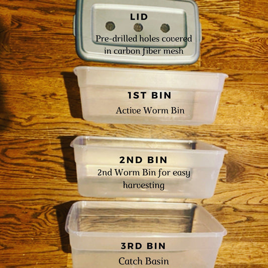 Under the Counter Worm Bin Starter Bundle by Elm Dirt