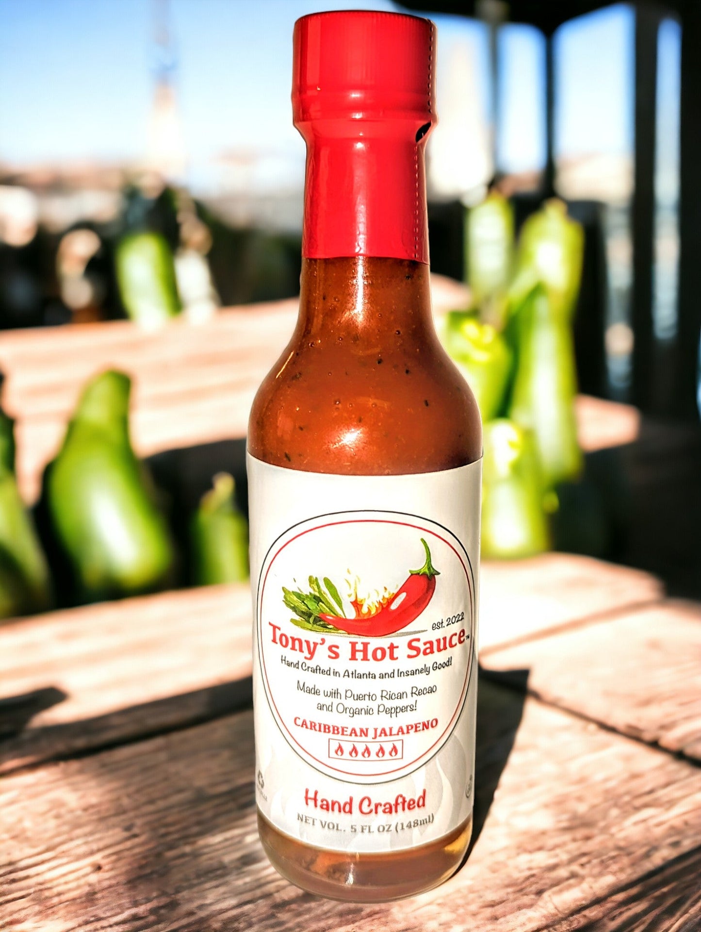 Tony's Handcrafted "Caribbean Jalapeno" Hot Sauce 5 Oz