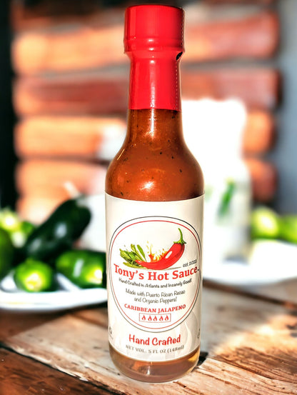 Tony's Handcrafted "Caribbean Jalapeno" Hot Sauce 5 Oz