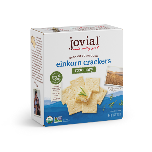 Organic Einkorn Sourdough Rosemary Crackers