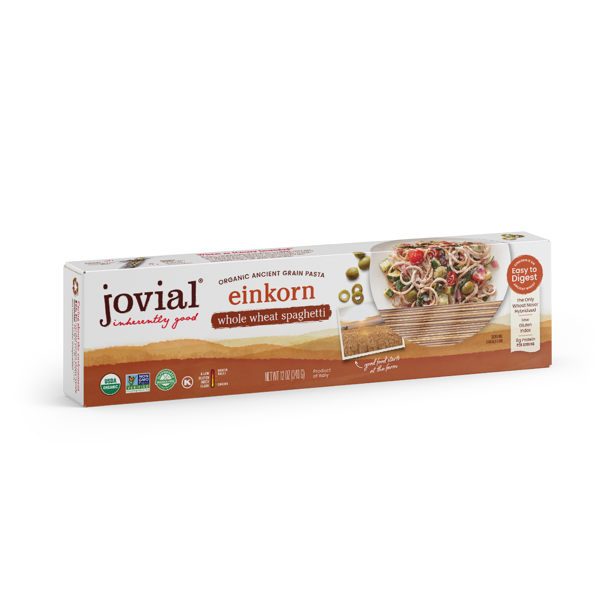 Organic Einkorn Whole Wheat Spaghetti