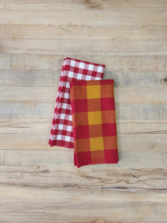 Cotton Napkin Set - Ketchup & Mustard