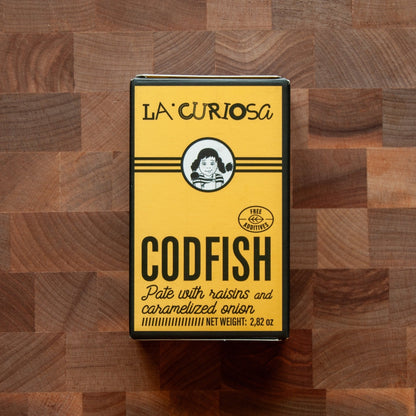Codfish Paté with Raisins & Caramelized Onion