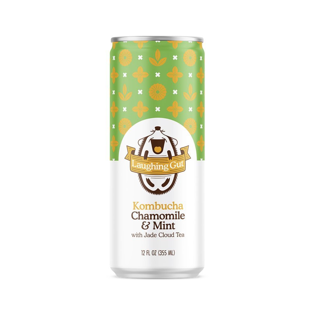 Laughing Gut Kombucha Chamomile & Mint Cans - 12 Cans
