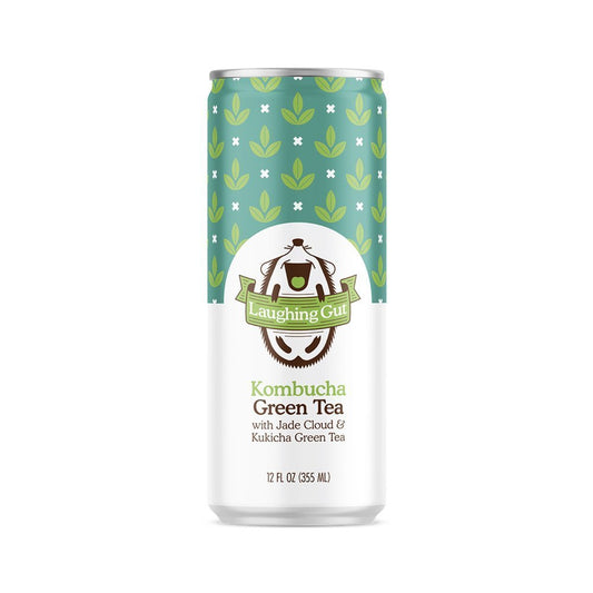 Laughing Gut Kombucha Green Tea Cans - 12 Cans