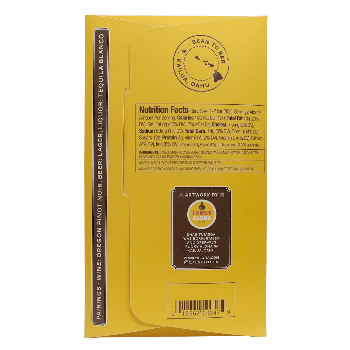 Manoa Chocolate Lilikoi 50% Dark Milk Chocolate