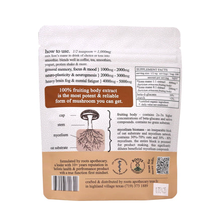 lion's mane extract. organic