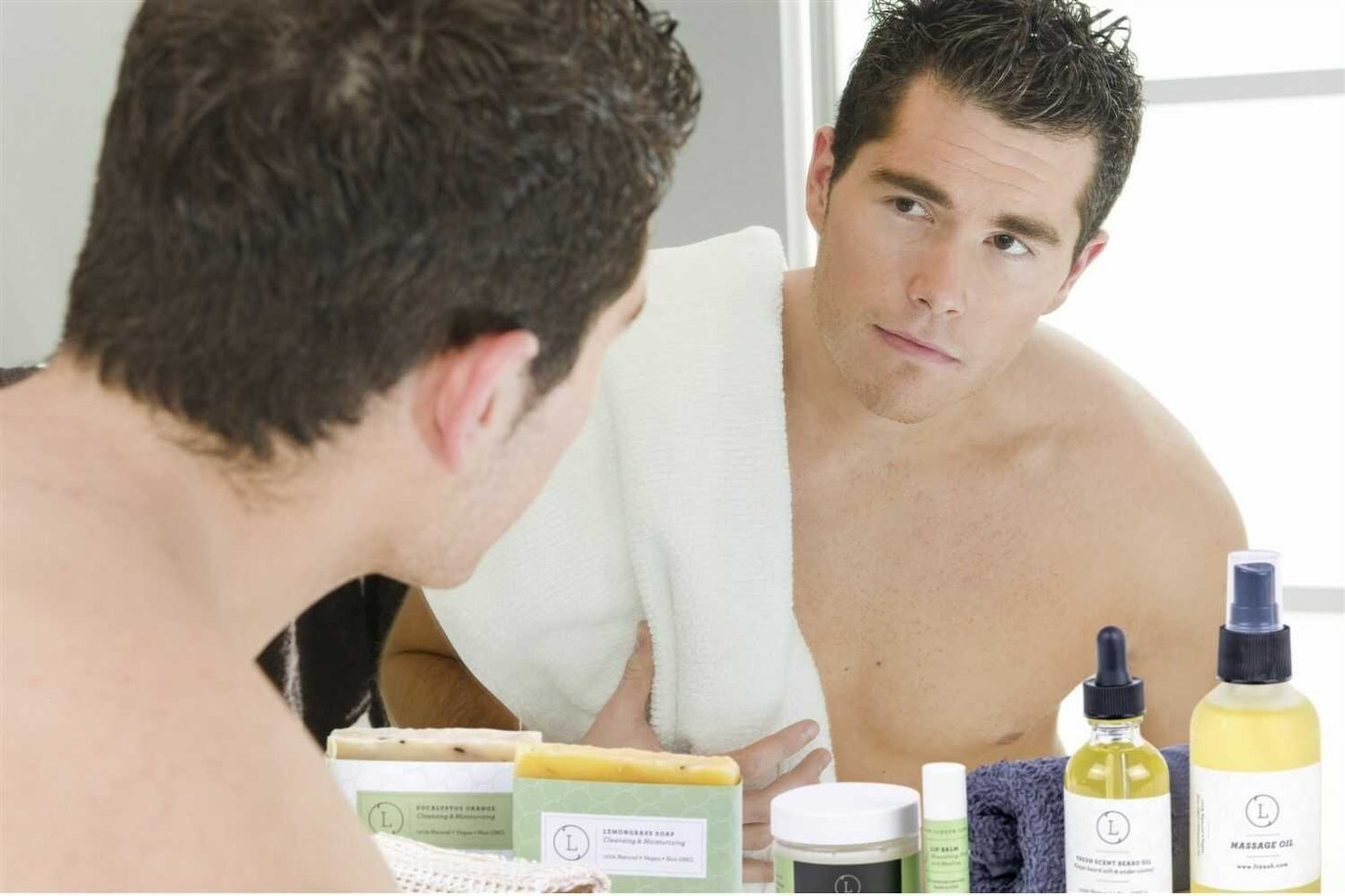 Father's Day Gift Box -Fresh earthy Natural skincare set, Eucalyptus Men Grooming kit
