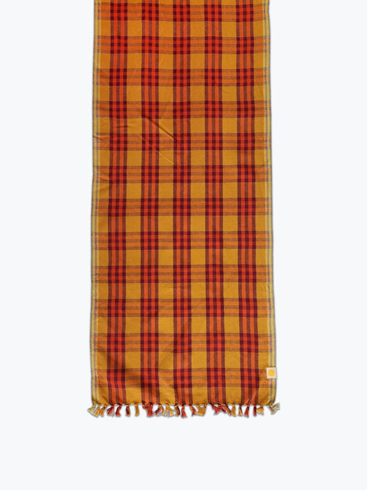 Waffle Plaid Table Runner - Naranja