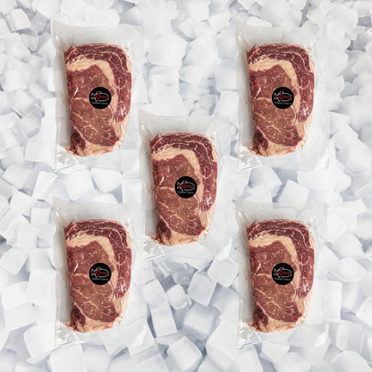 Natural Black Angus Prime Ribeye Steak, Grass Fed (Bulk Case)