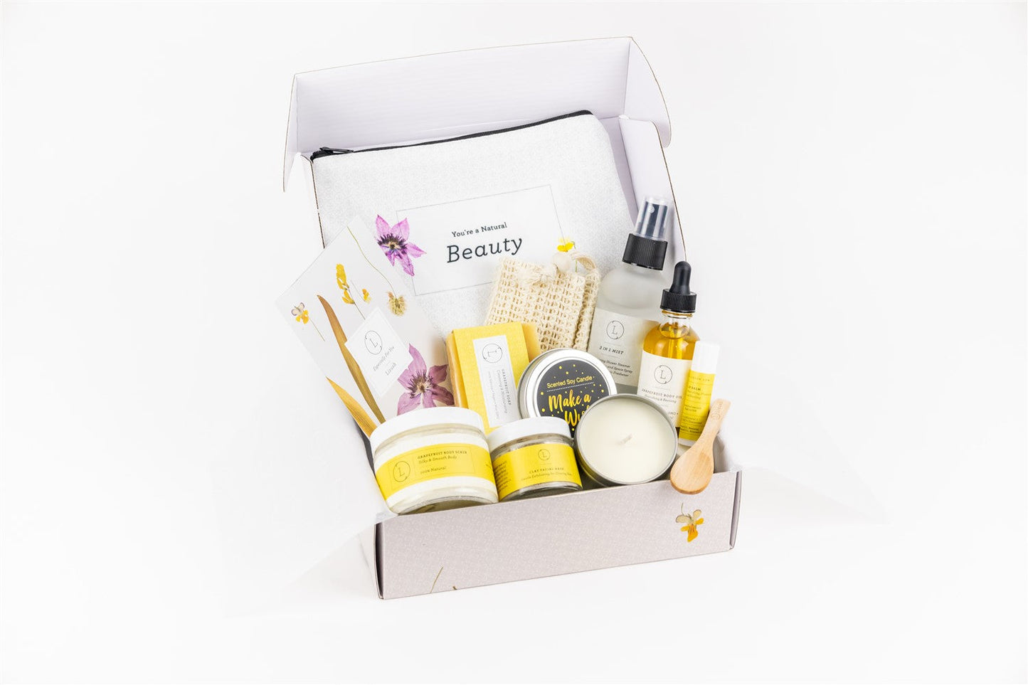 Citrus Care Package, Handmade Natural Bath and Body Gift Box
