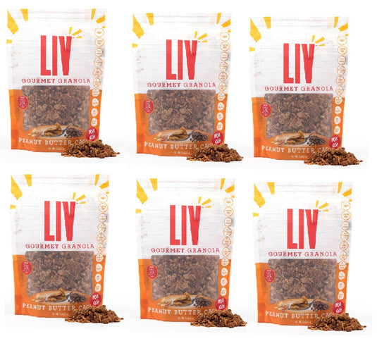 Peanut Butter Cacao Granola – Vegan, Low Sugar, 8oz by Liv Gourmet Granola