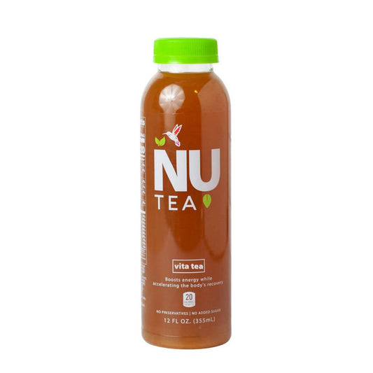 Vita Tea Iced Green & Yerba Mate Tea Bottles - 12 x 12oz by NU Tea