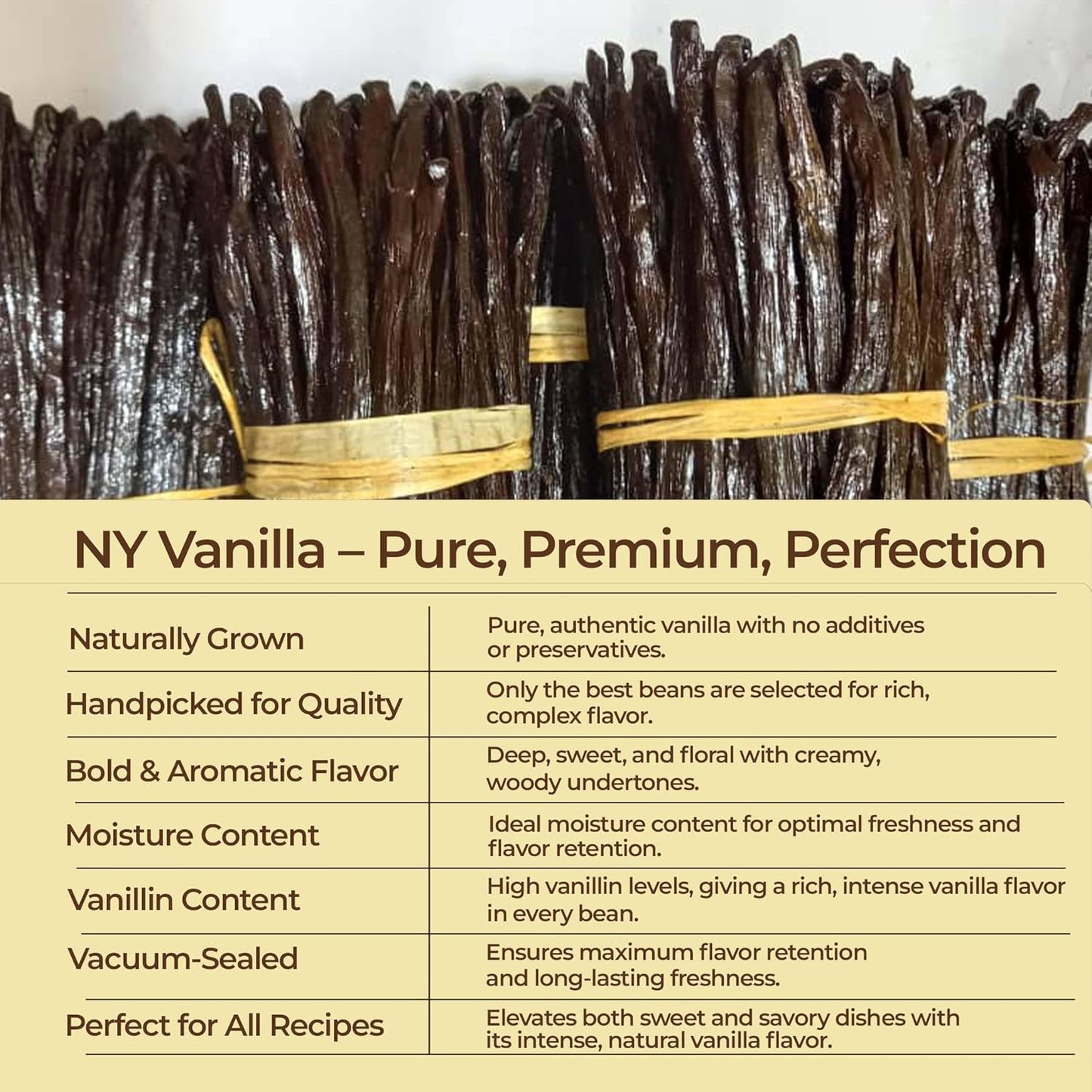 Premium Grade A Vanilla Beans Whole Bulk Pods