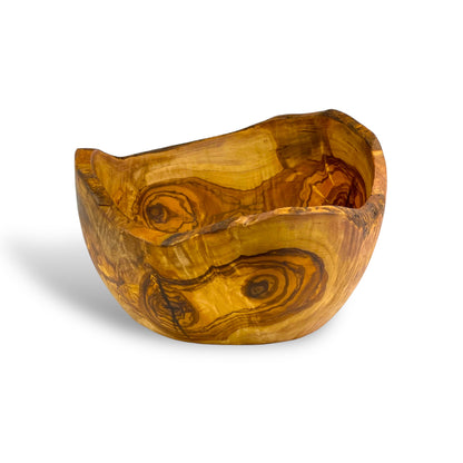 Large Rustic Olive Wood Bowl (12"D x 6"H)