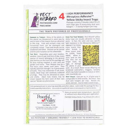 Pest Wizard Yellow Sticky Card Trap, Large 4-Pack