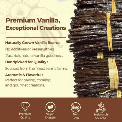 Premium Grade A Vanilla Beans Whole Bulk Pods