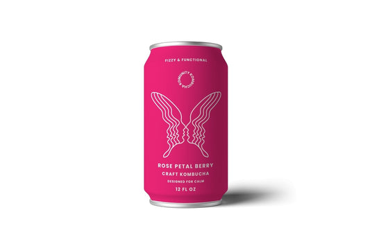 Komunity Kombucha "Adapt" Rose Petal Berry Kombucha Cans - 24 x 12oz by Komunity Kombucha