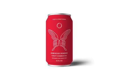 "Awaken" Hibiscus Ginger Kombucha Cans - 24 x 12oz