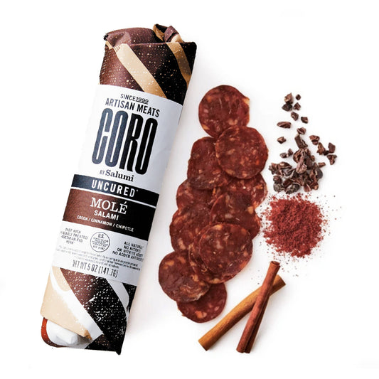 Uncured Molé Salami Piccolo - 6 x 5 oz by Coro Foods