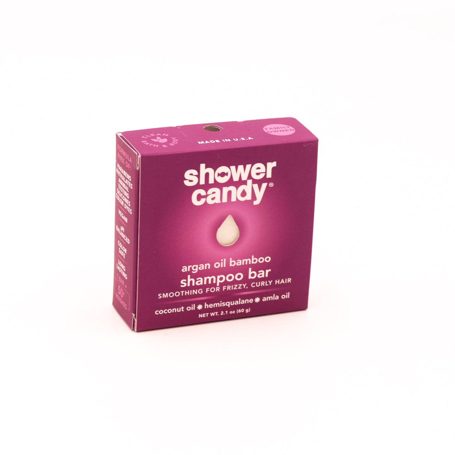 Argan Oil Bamboo Shampoo Bar – Smoothing Solid Shampoo for Frizzy and Curly Hair