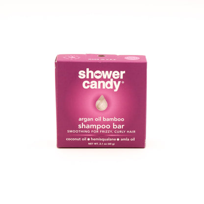 Argan Oil Bamboo Shampoo Bar – Smoothing Solid Shampoo for Frizzy and Curly Hair