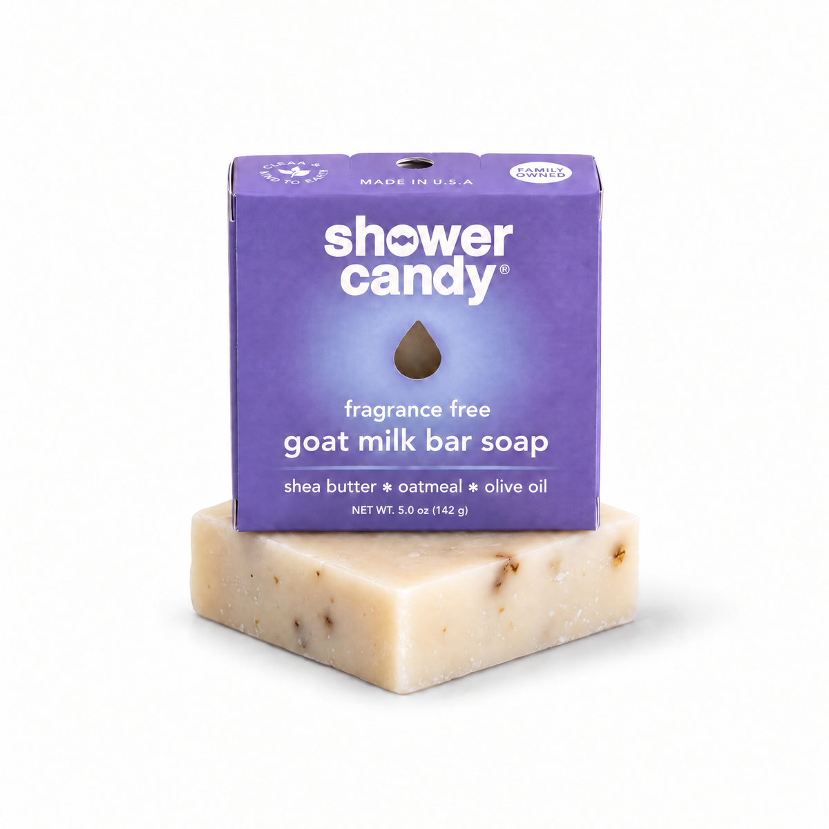 Fragrance Free Goat Milk Soap Bar by SHOWER CANDY