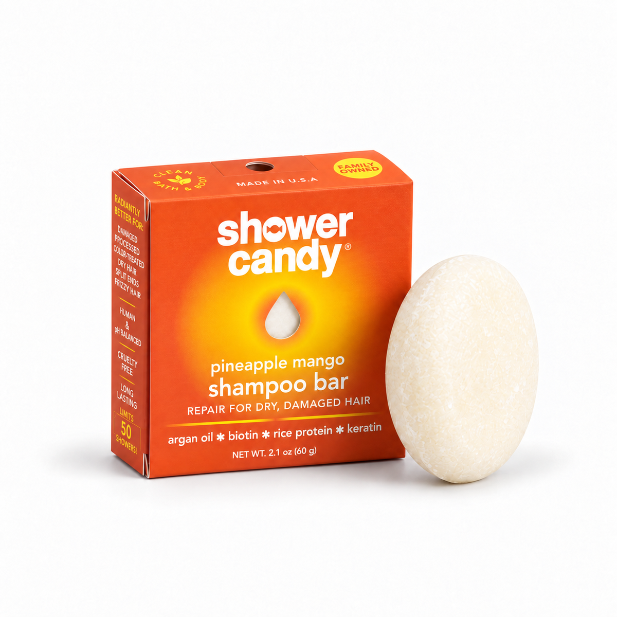 Pineapple Mango Shampoo Bar – Repair for Dry, Damaged Hair by SHOWER CANDY