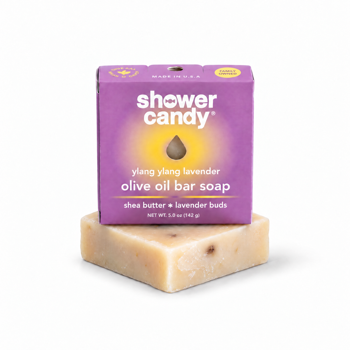 Ylang Ylang Lavender Olive Oil Soap by SHOWER CANDY