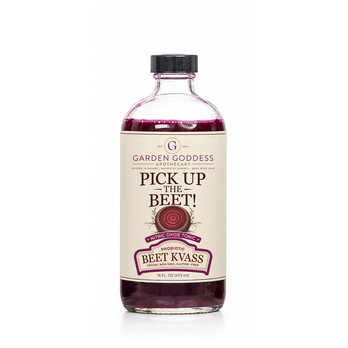 Organic Raw Beet Juice Kvass 3 Pack 16oz Natural Beetroot