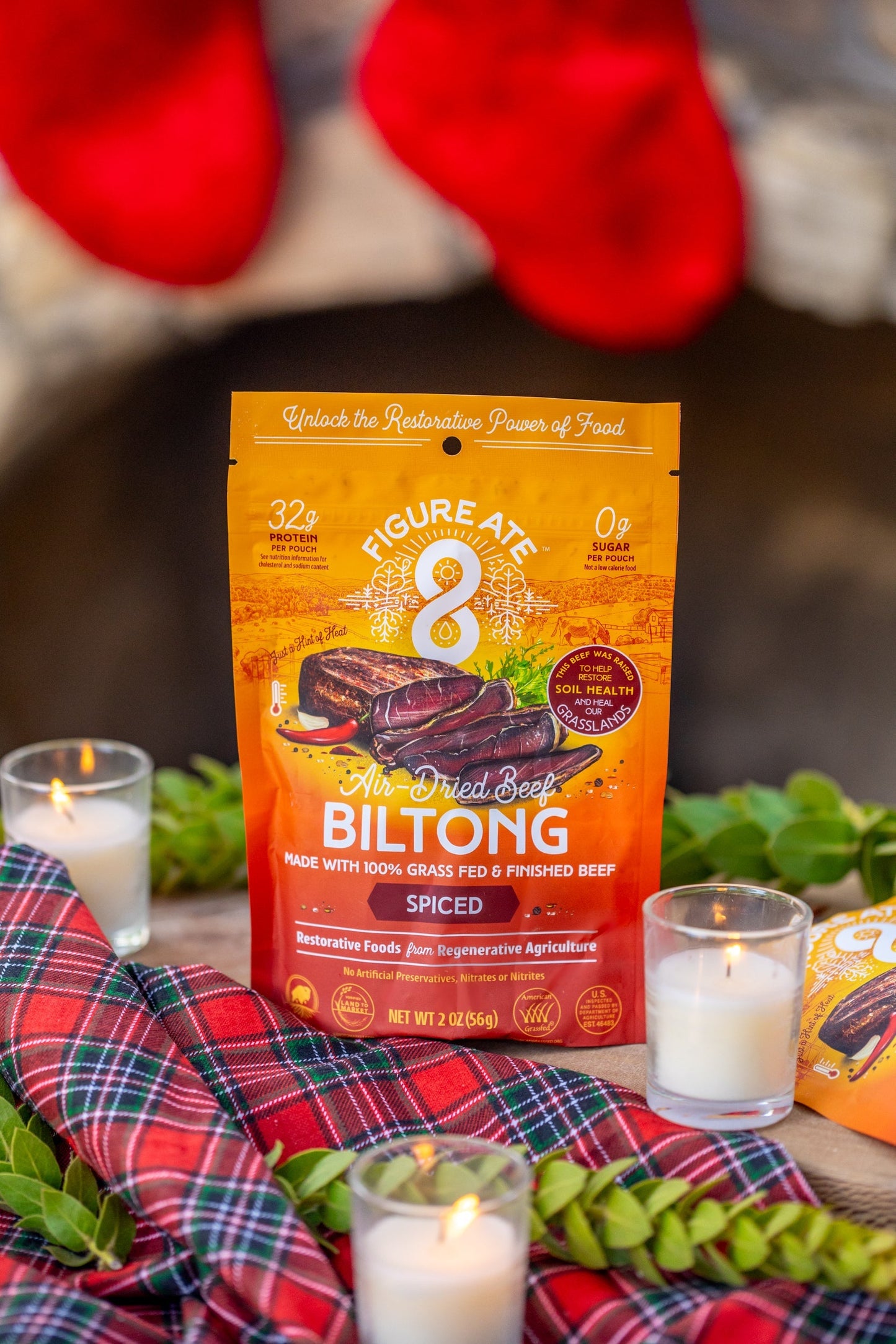 Spiced Grass Fed & Finished Beef Biltong