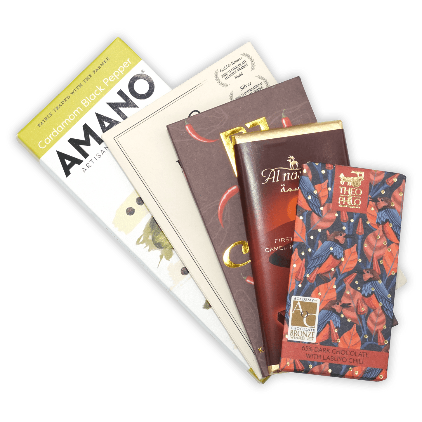 Spicy Chocolate Bar Bundle (5 Bars) by Bar & Cocoa