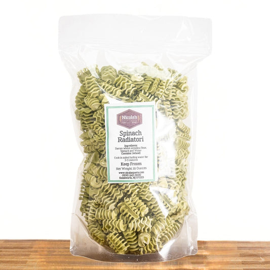 Fresh Spinach Radiatori Pasta