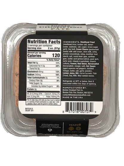 Smoked Steelhead Trout Pâté Food Service - 4 x 1.5 LB by Boston Smoked Fish