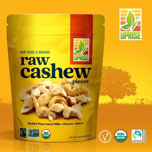 Certified Fair Trade Organic Cashew Pieces (1.5 Lb)