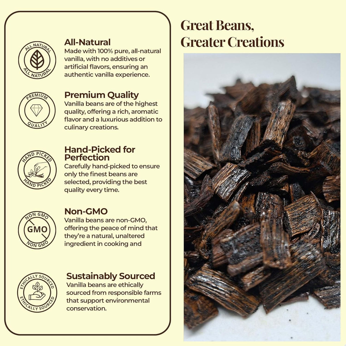Vanilla Bean Cuts Grade B 1lb for Extract & Baking, image 7 of 15