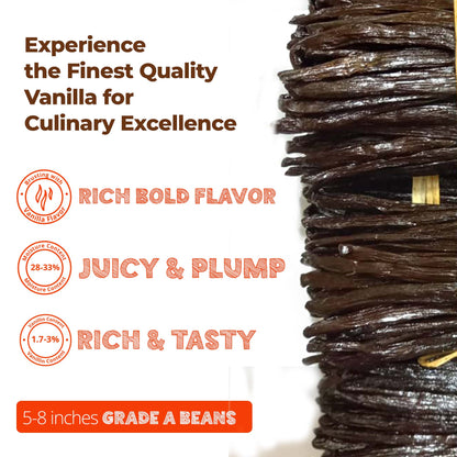 Premium Grade A Vanilla Beans Whole Bulk Pods