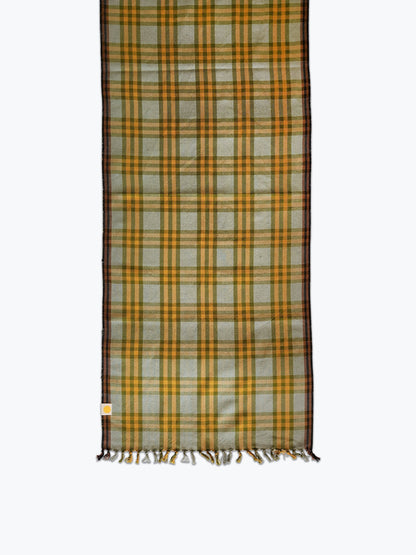 Waffle Plaid Table Runner - Verde