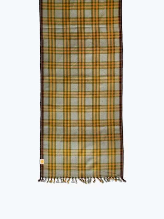 Waffle Plaid Table Runner - Verde