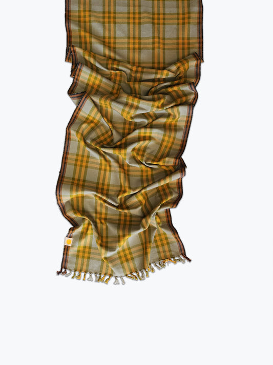 Waffle Plaid Table Runner - Verde