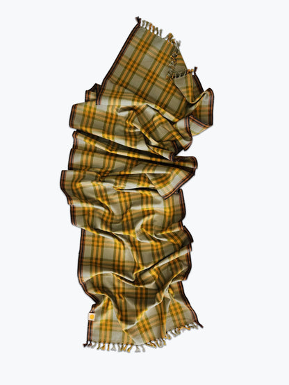 Waffle Plaid Table Runner - Verde