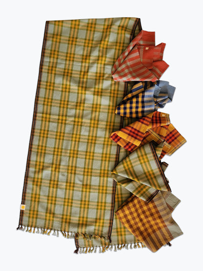 Waffle Plaid Table Runner - Verde