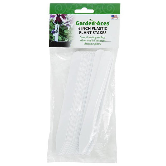 White Plastic Plant Labels (Package of 24)